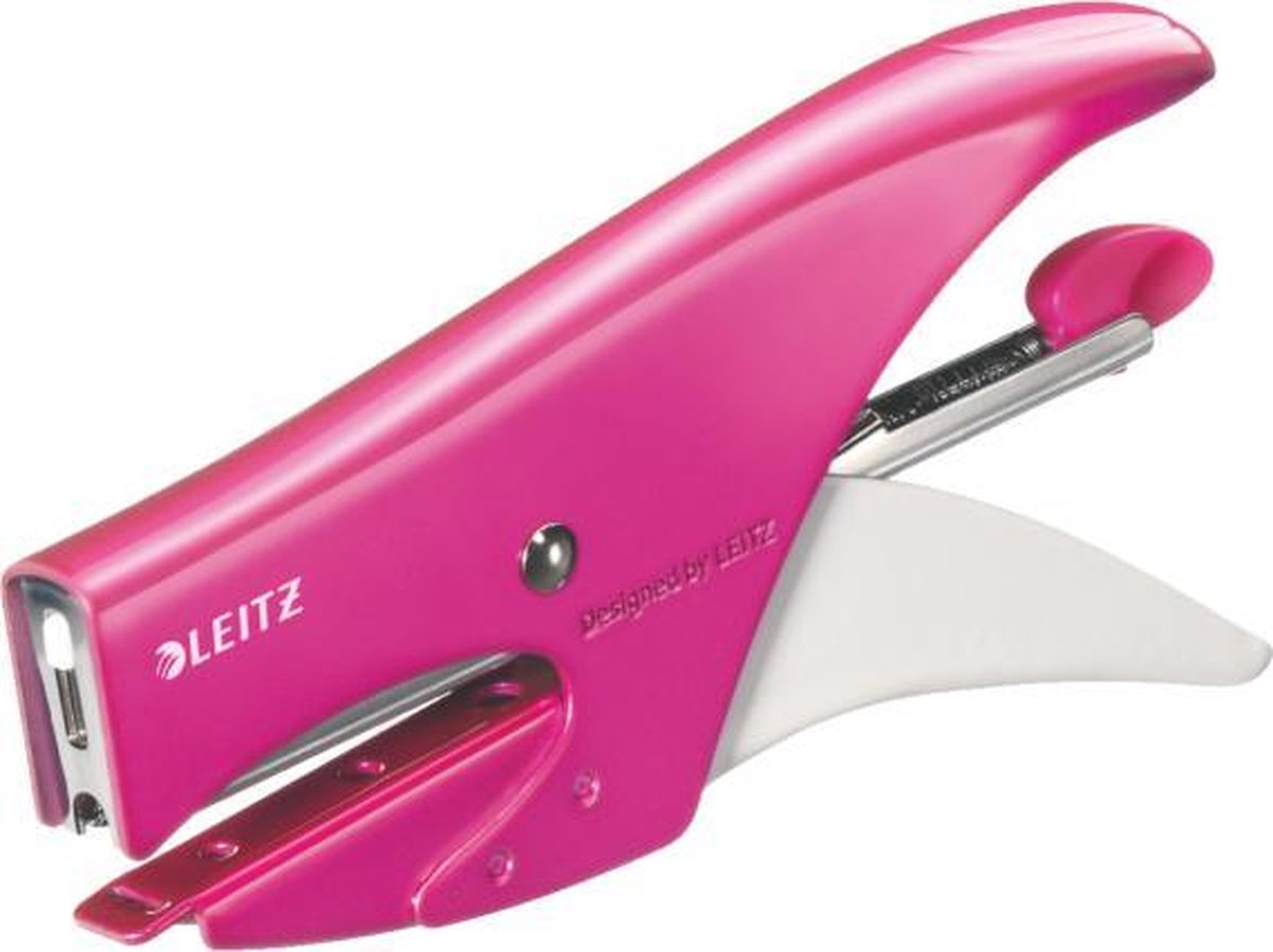 La cucitrice Leitz wow funziona con i punti n. 10 - capacità 15 fogli - per ufficio e lavoro da casa - ideale per l'home office - rosa