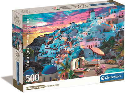Clementoni - puzzle - 500 pezzi - veduta della Grecia - puzzle per adulti - collezione di alta qualità