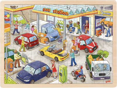 Stazione di benzina di Goki Wooden puzzle, 96st.