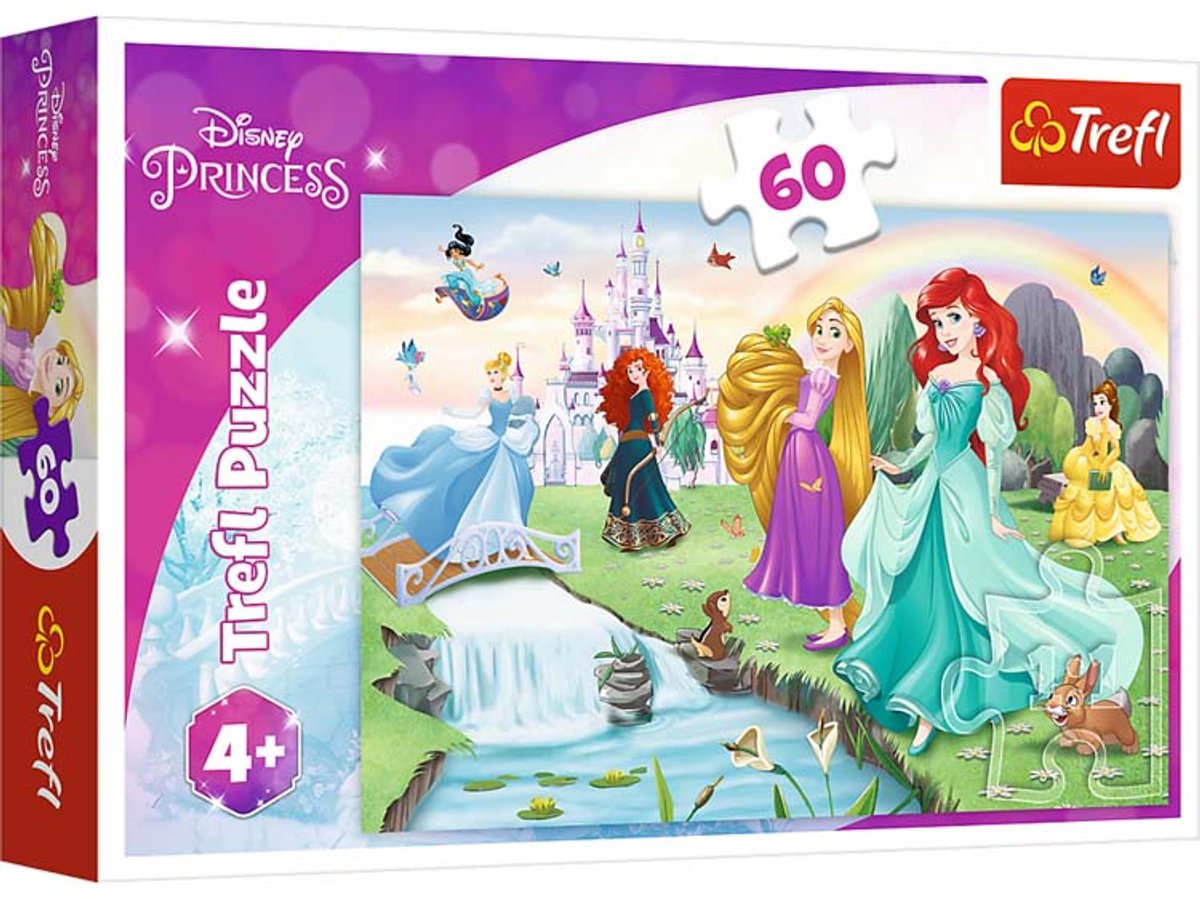 Puzzle Trefl principessa Disney 60 pezzi - giocattoli colorati per bambini.