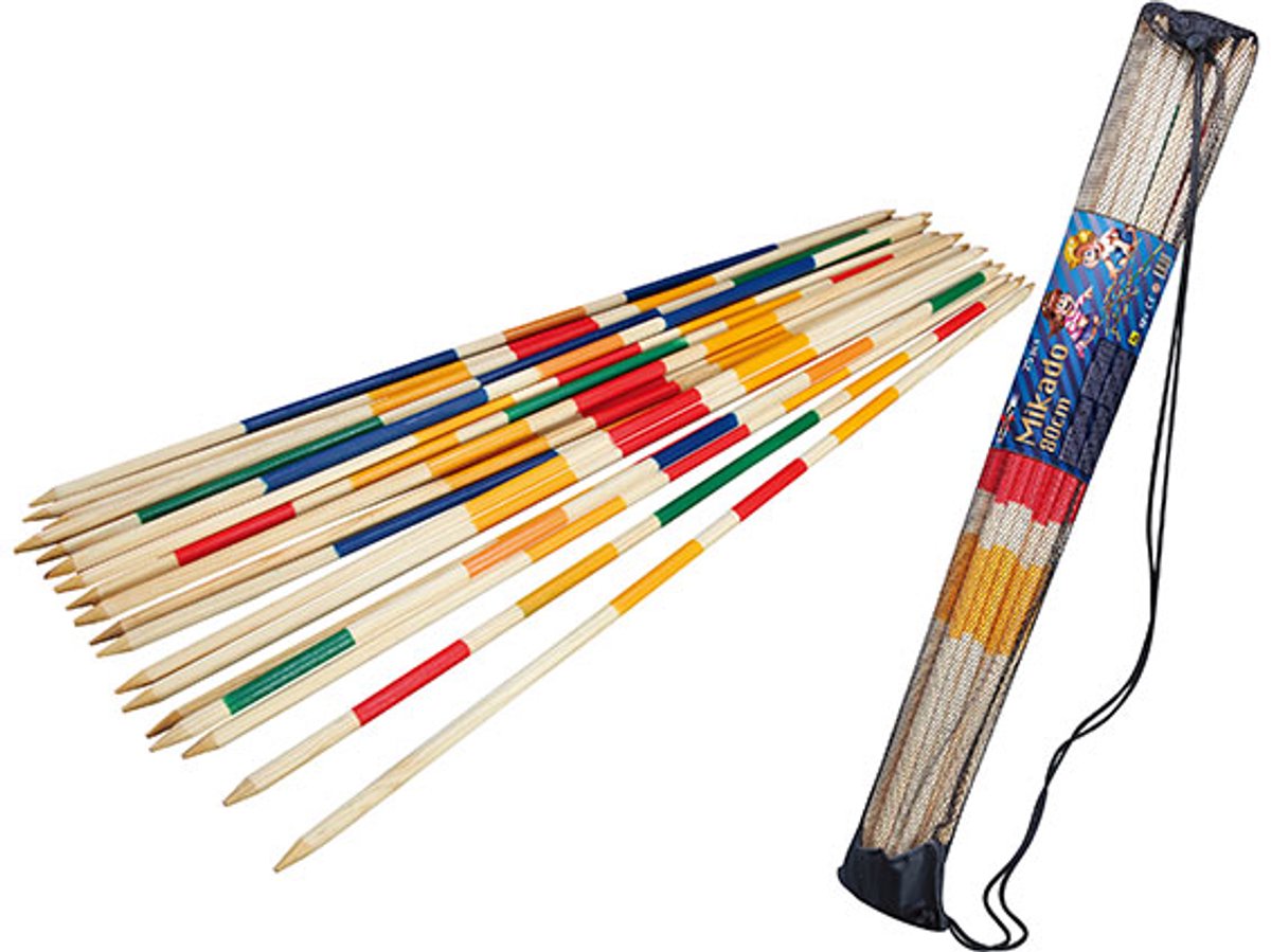 Hot deportes + juguetes hot mikado 80 cm. Madera jumbo empaquetada en red.