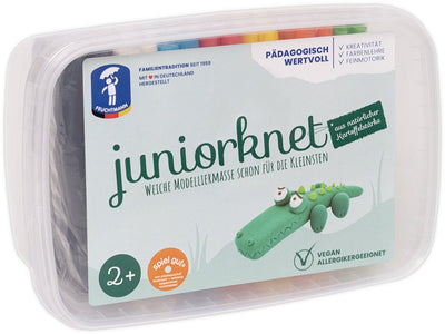 Feuchtmann junior knet box maxi, 14 barras, 7 colores en caja de almacenamiento