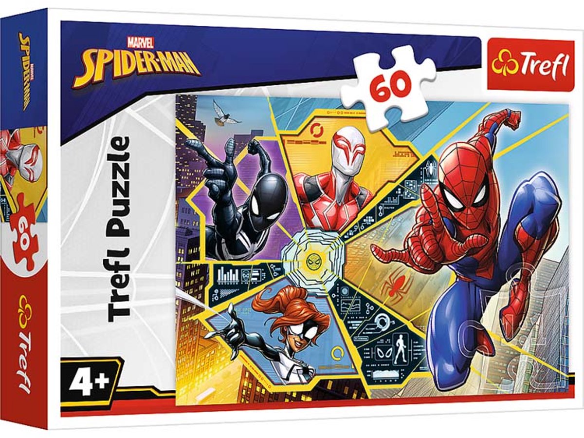 Puzzle Trefl 60 pezzi - Avventura Disney Marvel Spiderman.