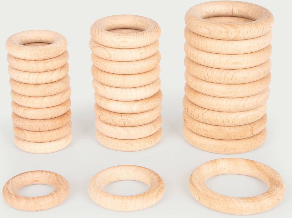 Anillas Tickit® madera transparente 56 mm