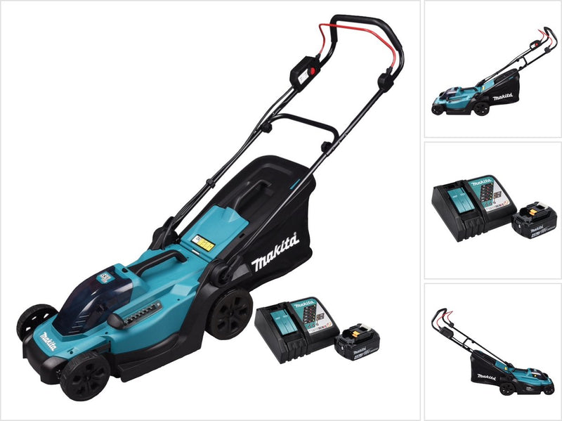 Rasaerba a batteria Makita dlm330rm - 18v - inclusa batteria e caricabatteria - larghezza di taglio 33 cm - adatto per 450 m²