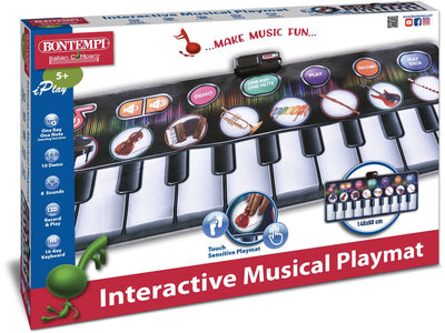 Bontempi spa alfombra de juego musical botempi junior 148 x 60 cm blanco y negro