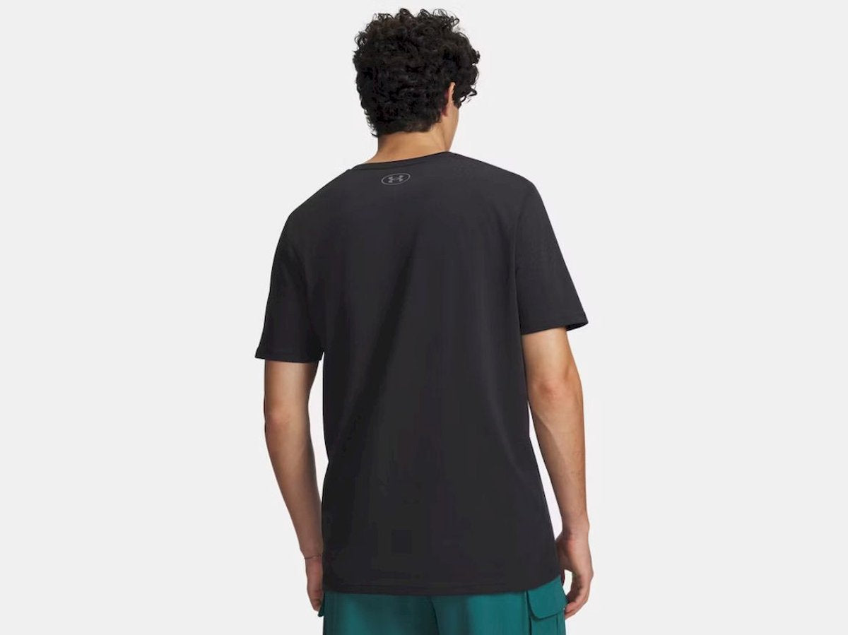 Under armour ua m sportstyle lc ss-blk heren sportshirt - zwart