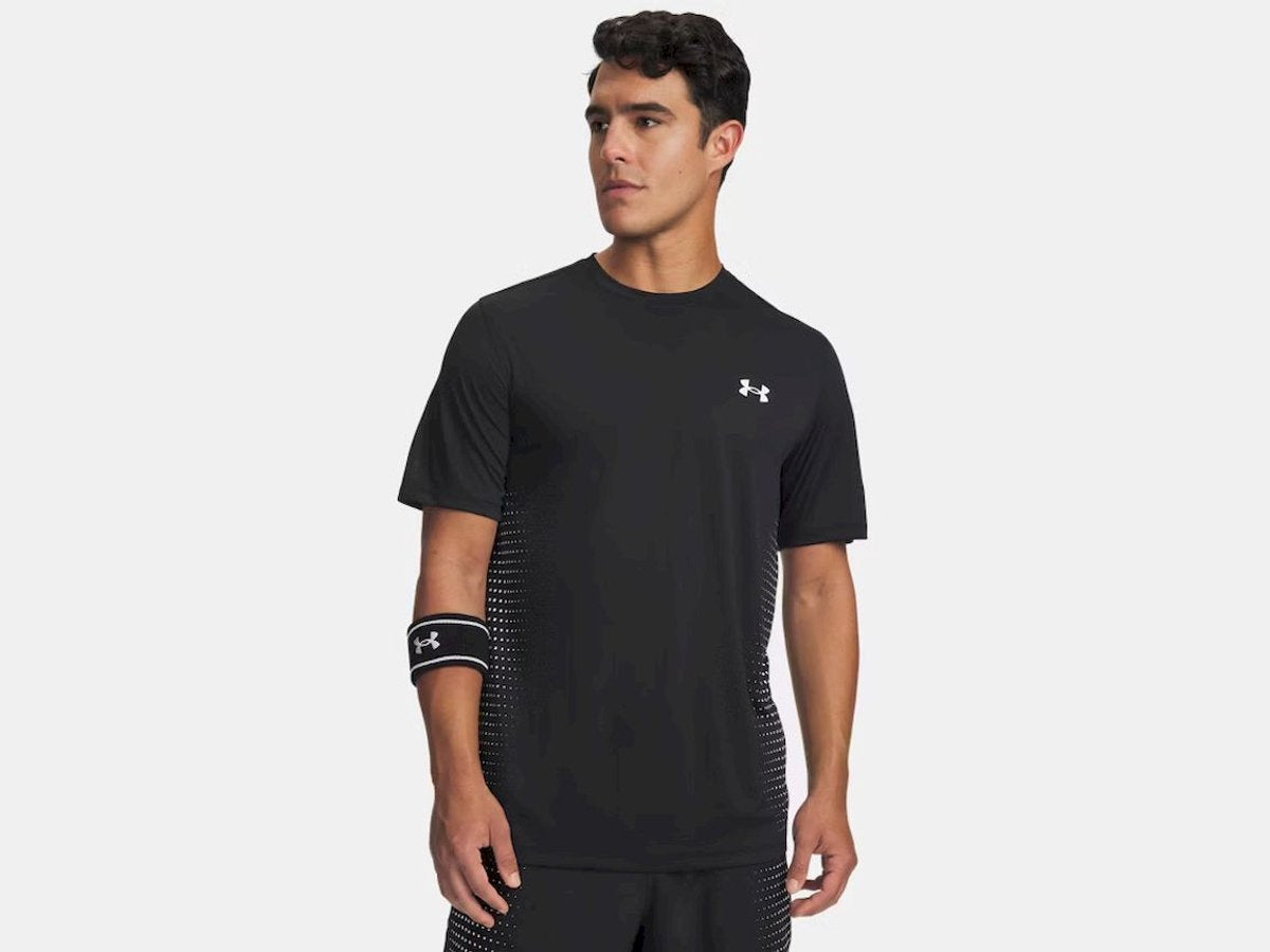 Maglietta sportiva da uomo Under Armour UA Tech Play a maniche corte - bianca e nera