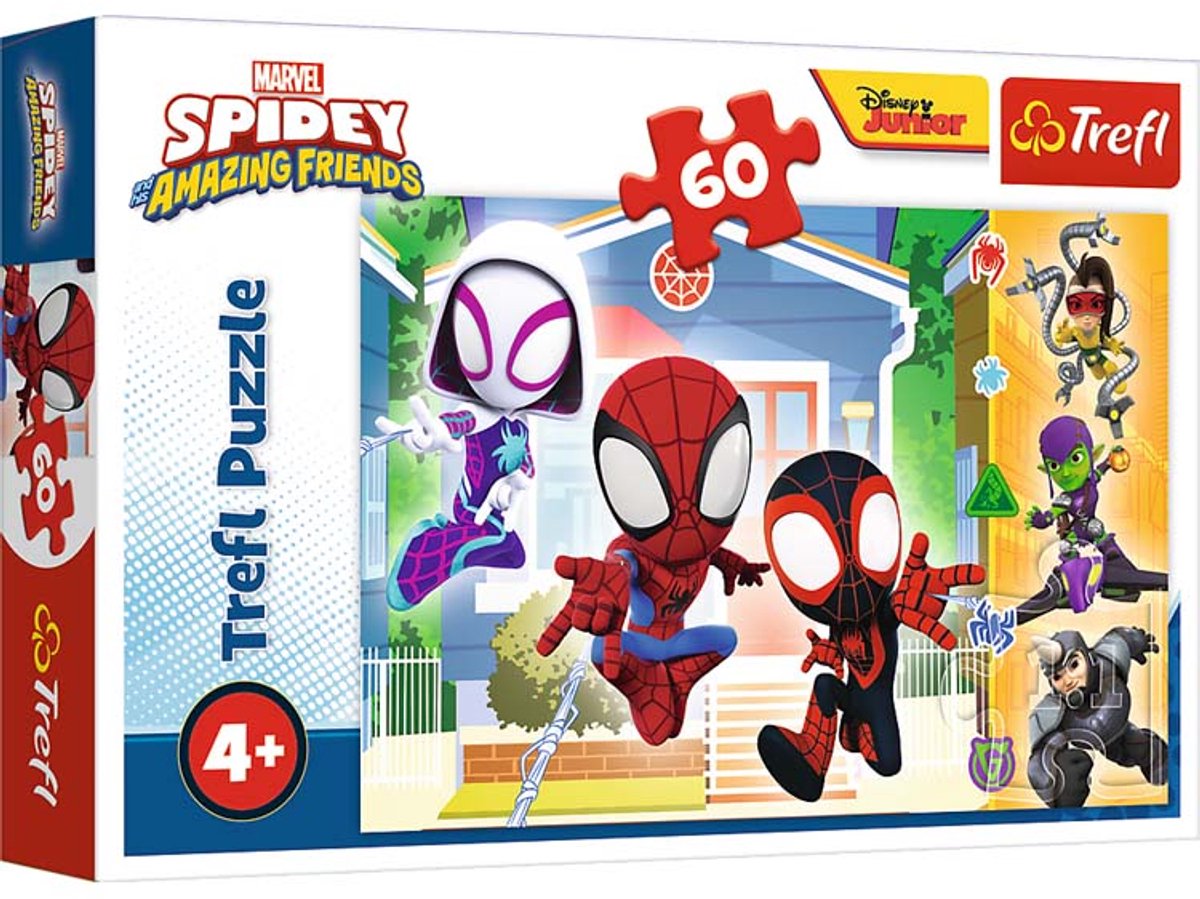 Puzzle Trefl 60 pezzi - Spidey e il suo meraviglioso amico Marvel Toys.