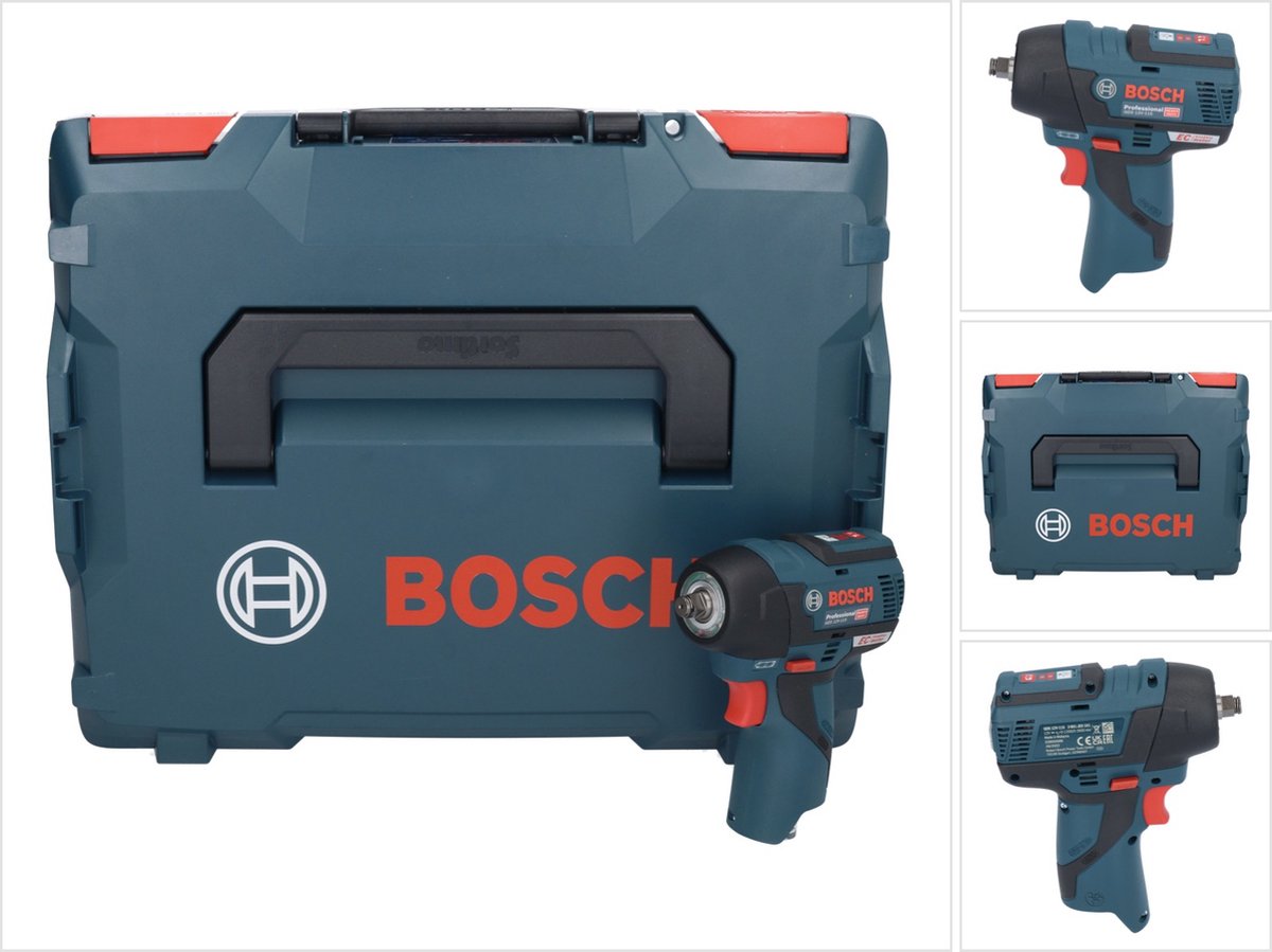 Avvitatore ad impulsi a batteria professionale Bosch blue gds 12v-115 solo | senza batterie e caricabatterie in l-boxx - 06019e0102