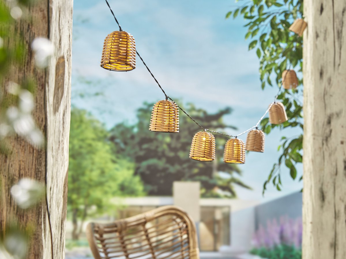 Luxform - solare 1x rattan 4,5lm, illuminazione per feste