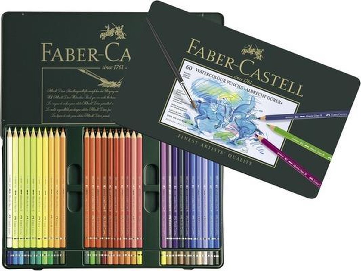 Faber-castell aquarelpotlood - albrecht durer - blik 60 stuks - fc-117560