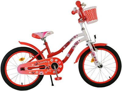 Bellissima bicicletta per bambini Volare - ragazze - 18 pollici - rossa bianca