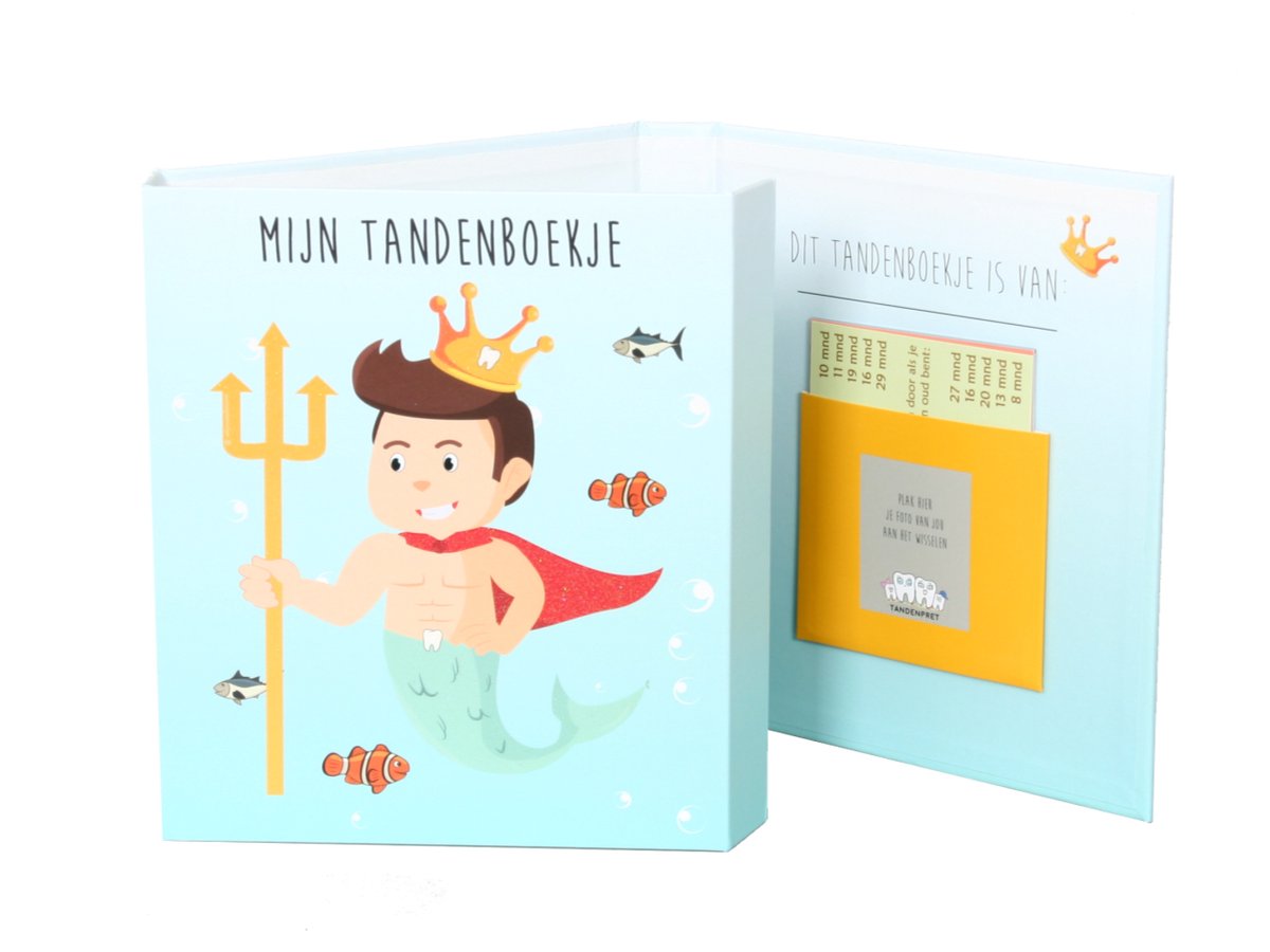 Toothwonders - libro para la dentición de Neptunes - práctico soporte para la dentición con cierre magnético