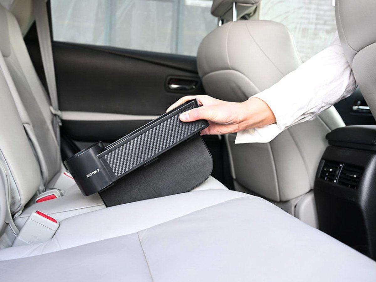 Dooky car - seat storage buddy - organizer bevestigd tussen autostoelen - zwart