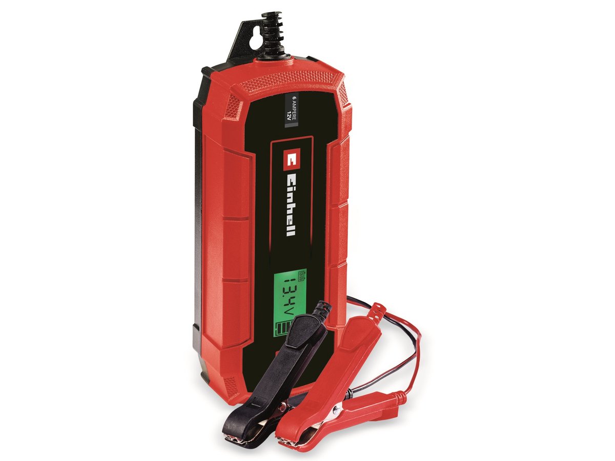 Einhell acculader ce-bc 6 m - laadvoltage: 12 v - max. laadstroom: 6 a - accu's van min. 3 tot max. 150 ah - druppellaadfunctie - geschikt voor gel, agm, onderhoudsvrije loodzuur accu's
