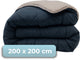 Hush. living hush living - washable duvet two-tone design navy taupe - 200x200 cm - 300 gsm - including matching pillowcases