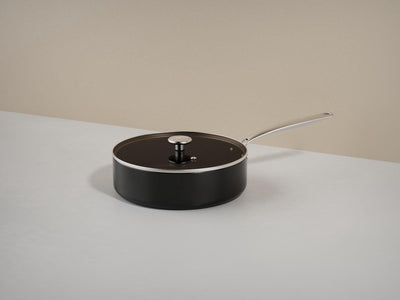 Padella Combekk element expert con coperchio - 18 cm - nera - rivestimento antiaderente in ceramica senza pfas - realizzata in alluminio riciclato al 100% - adatta all'induzione
