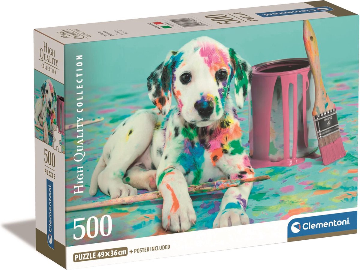 Clementoni - puzzel - 500 stukjes - de grappige dalmatiã«r - puzzel voor volwassenen - high quality collection