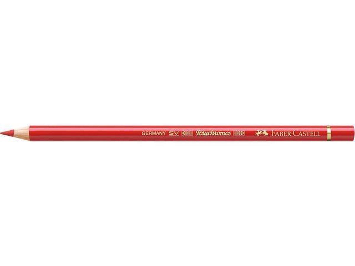 Faber-castell kleurpotlood faber castell polychromos 118 scharlakenrood doos met 6 stuks