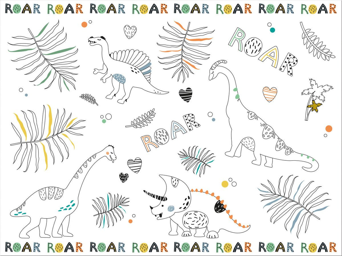 Pagina da colorare Pochemat Dino ruggi, 6st.