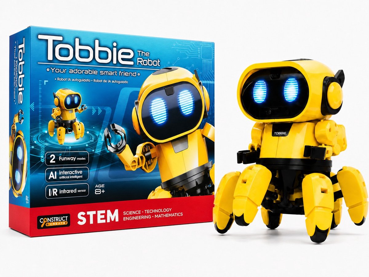 Construir y crear construir crear tobbie el robot - conjunto de experimentos - kit de construcción de robots - programable - robot ai