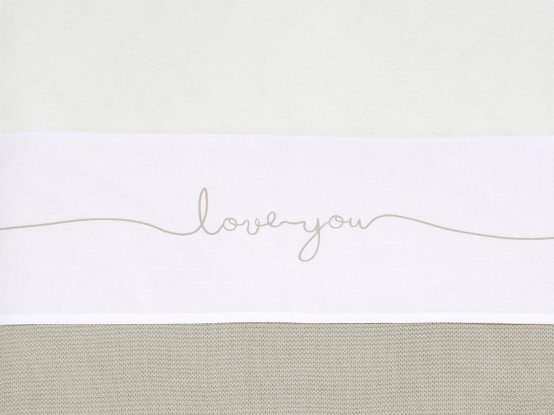 Jollein baby laken wieg 75x100cm love you - nougat