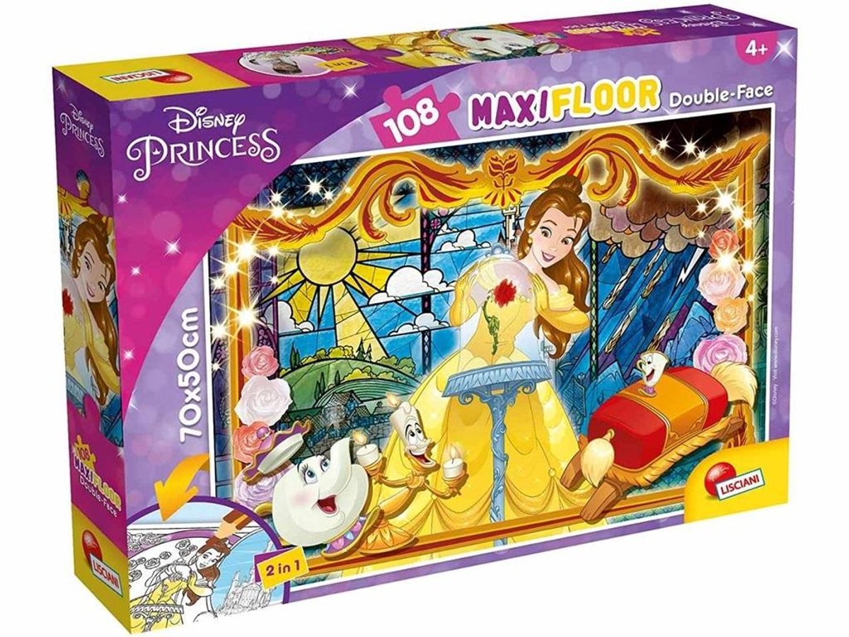 Lisciani disney puzzle df maxi floor 108 beauty and the beast