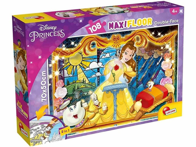 Lisciani disney puzzle df maxi piso 108 la bella y la bestia