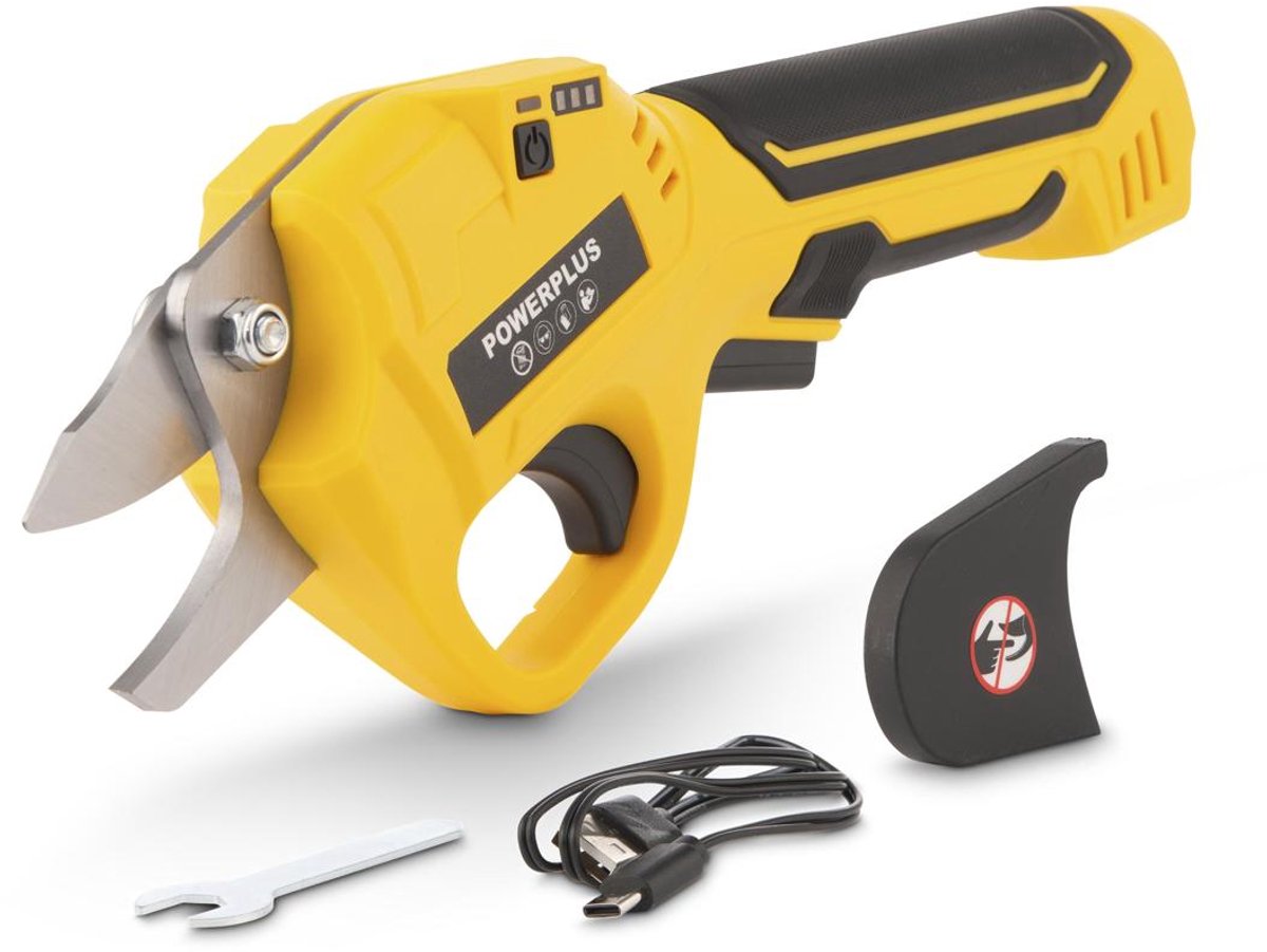 Powerplus draadloze snoeischaar powxg2070 - 4v - 14mm - incl. batterij 4v 4.0ah en laadkabel
