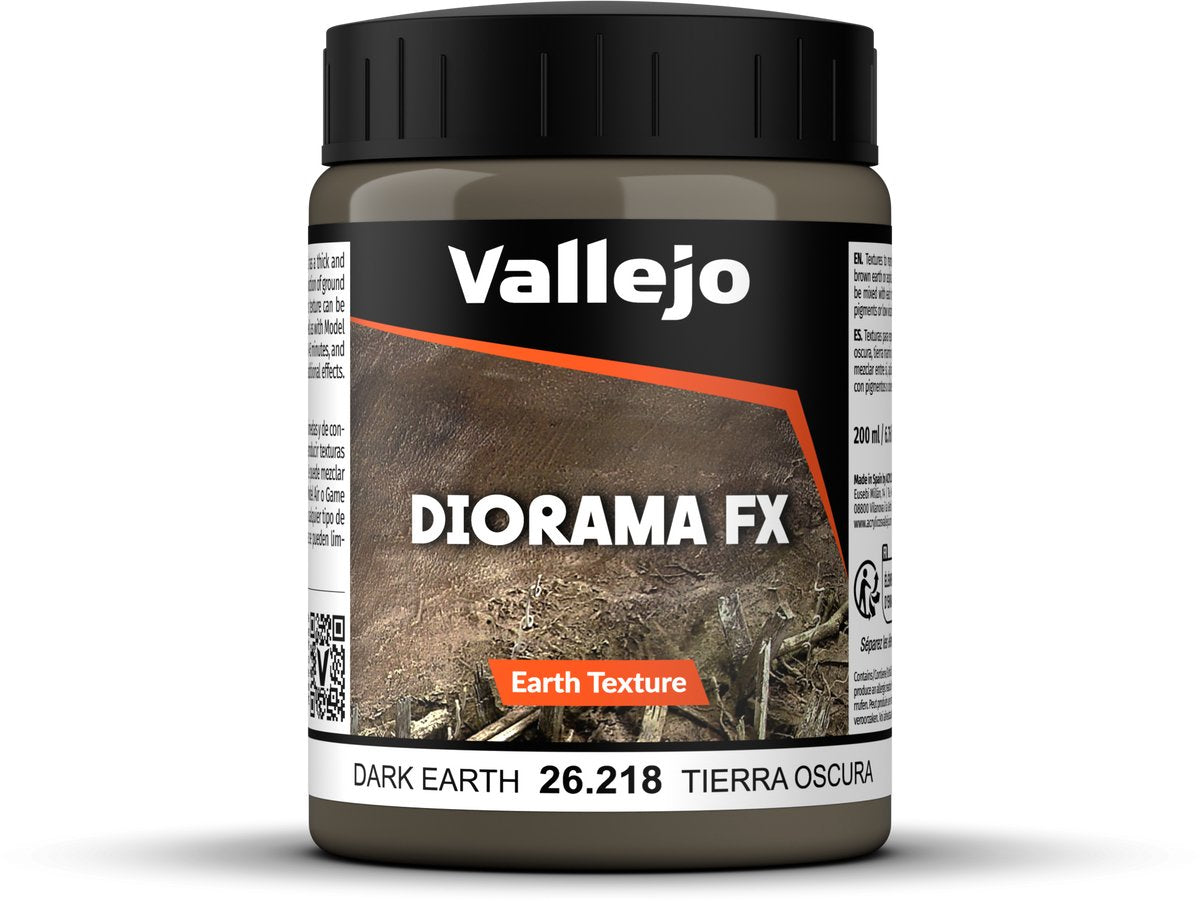 Pasta per texture Vallejo Dark Earth - texture acrilica diorama fx - 200 ml