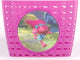 Trolls de canasta de bicicleta rosa