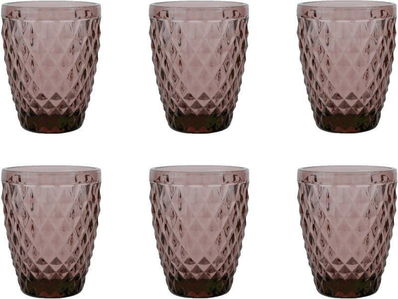 Medard de noblat - diamante - vaso 22 cl - violeta - 6 piezas
