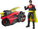 Mattel dc premier pettirosso e moto da 6 pollici con lancio di proiettili