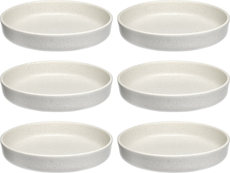 Plato Leonardo roma hondo 20cm crema - set 6