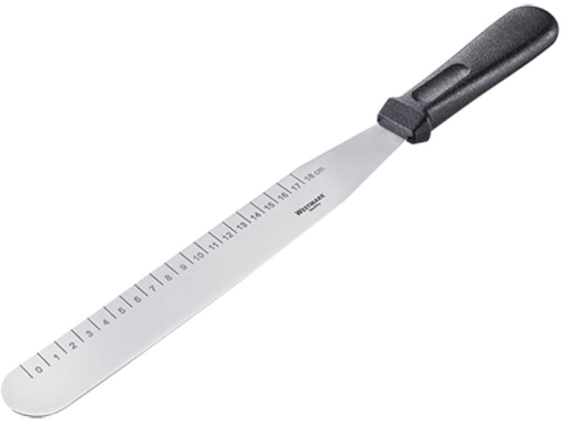 Coltello per vetri Westmark, spatola con indicazione delle dimensioni in cm, lunghezza: 38,7 cm, plastica in acciaio inossidabile, nero argento, 30062270