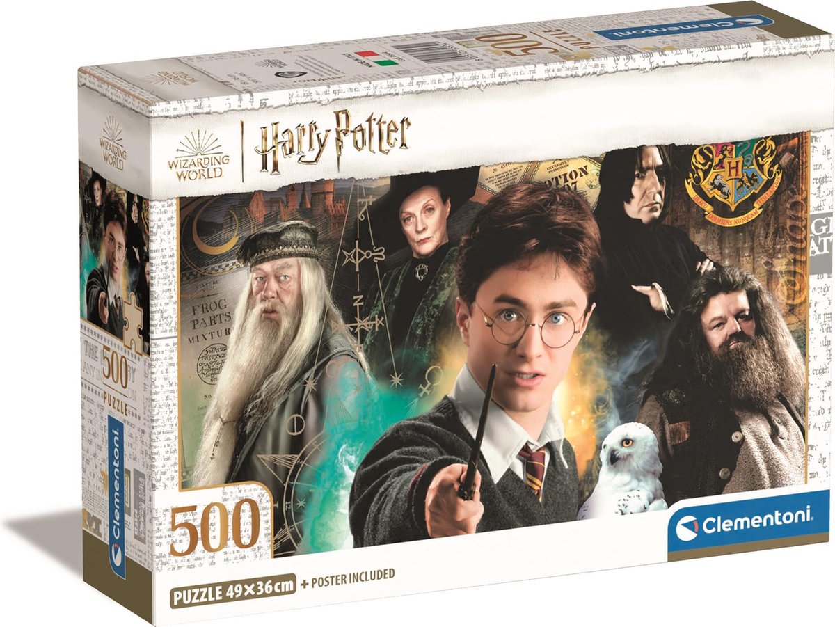 Clementoni - rompecabezas - 500 piezas - caja compacta de harry potter