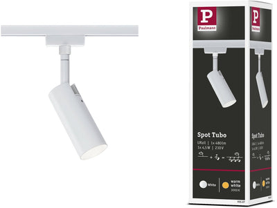 Paulmann urail railspot tubo losse spot 250lm 4,5w 3000k 230v wit