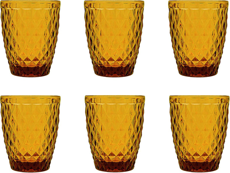 Medard de noblat - diamante - vaso 22 cl - amarillo - 6 piezas