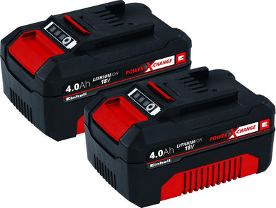 Batería Einhell twinpack de 4,0 ah - power x-change - ion de litio de 18 v - 2 baterías de 4,0 ah - máx. potencia: 900 w - sistema de gestión activa de la batería