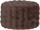 Woood olven poef laag - fluffy stof - bruin - 36x60x60