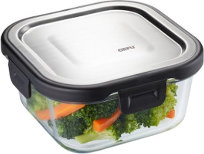 Contenitore per alimenti Gefu Milo – 500 ml – quadrato – vetro borosilicato – ermetico