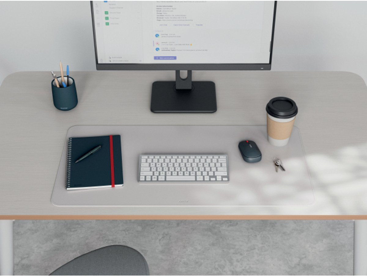 Sottomano Leitz grande 80×40 cm – antiscivolo – sottomano – impermeabile – per tastiera mouse – grigio