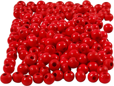 Creativ Company Wooden Beads Red, 150 °.