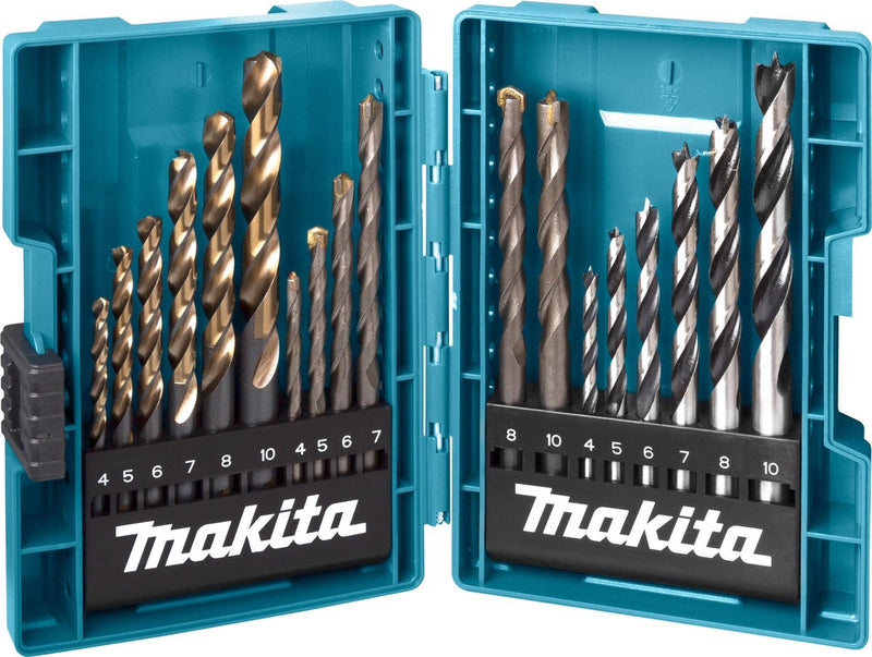 Makita b-49432 surtido de brocas universales 18 piezas metal, piedra, hormigón, madera, mampostería 4,0 mm, 5,0 mm, 6,0 mm, 7,0 m