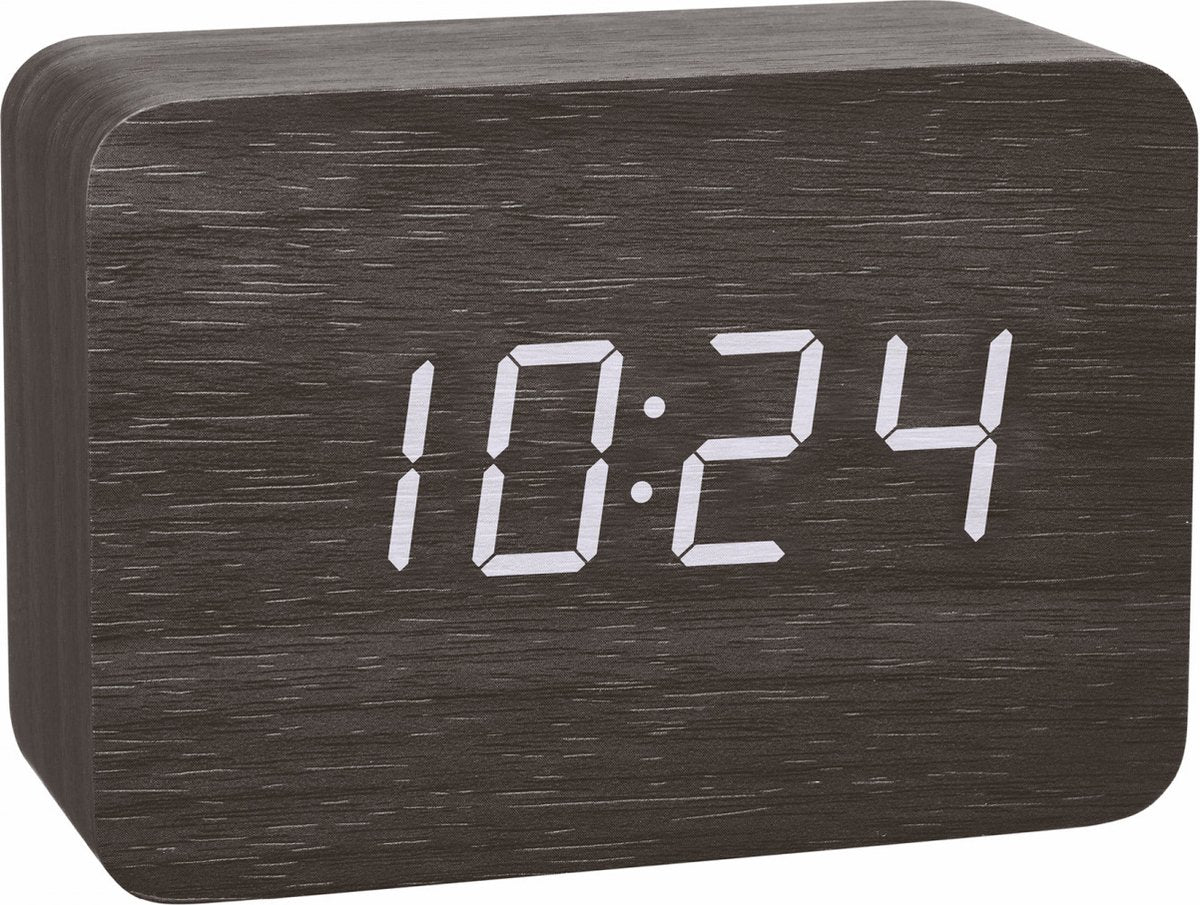 Tfa dostmann 60.2549.01 despertador radiocontrolado de madera, marrón oscuro tiempos de alarma: 1