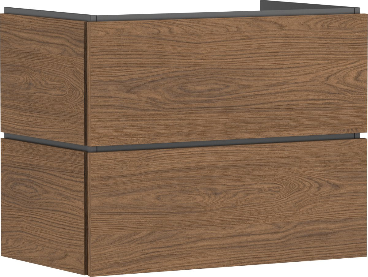 Hansgrohe xilesa e - badmeubel - 780 470mm maat - 2 lades - voor wastafel - cashmere oak