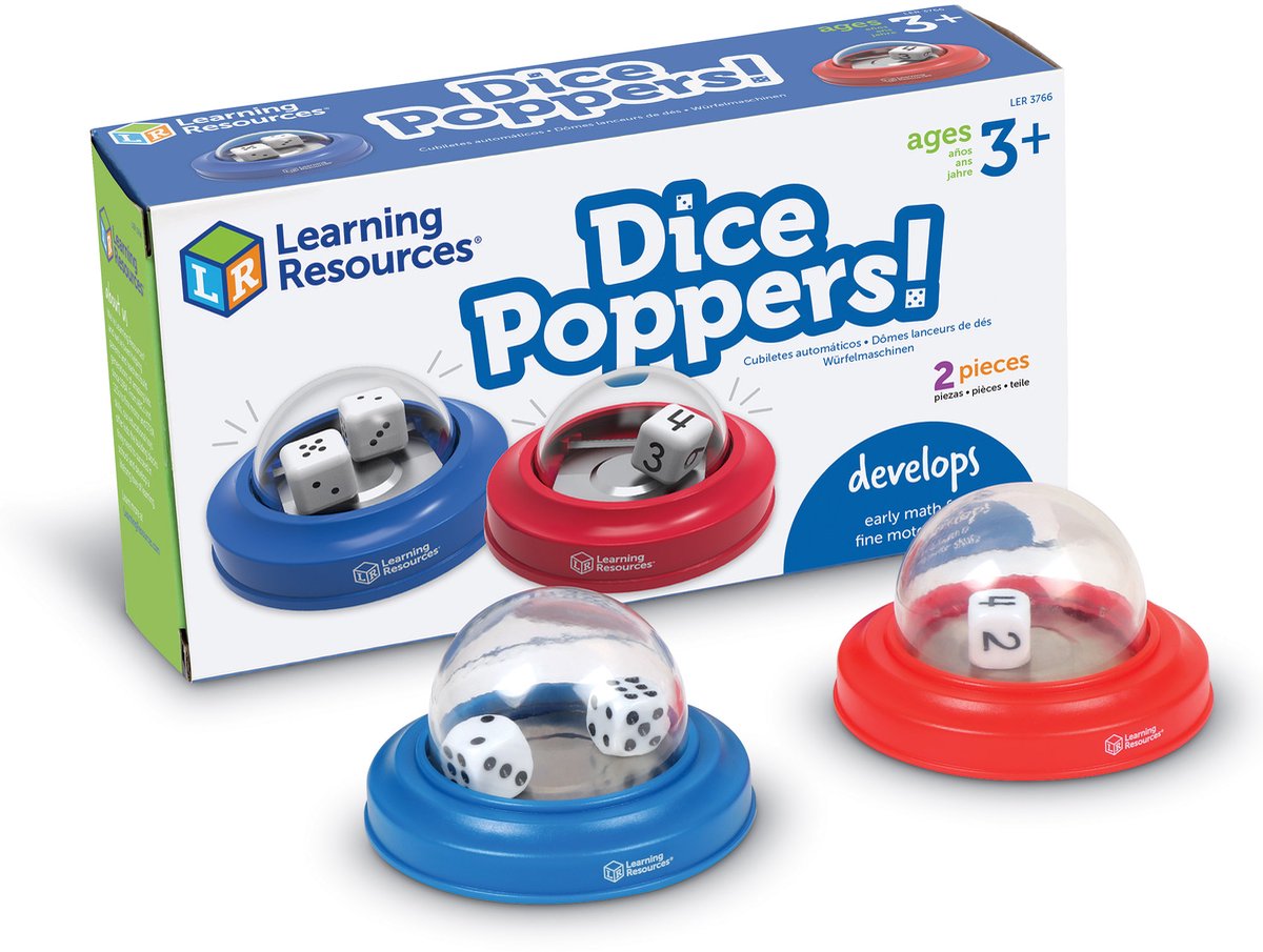 Risorse didattiche per lanciare dadi! (set da 2) - 3+