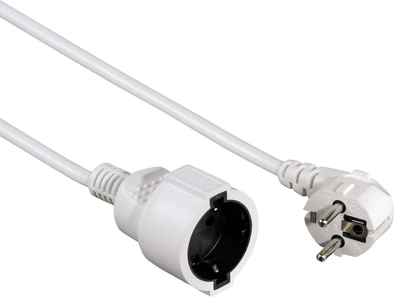 Hama schuko bianco chiaro 5m profi