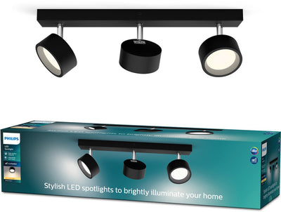 Philips LED Philips Bracia Bar nero 27k 3x5,5w 27k